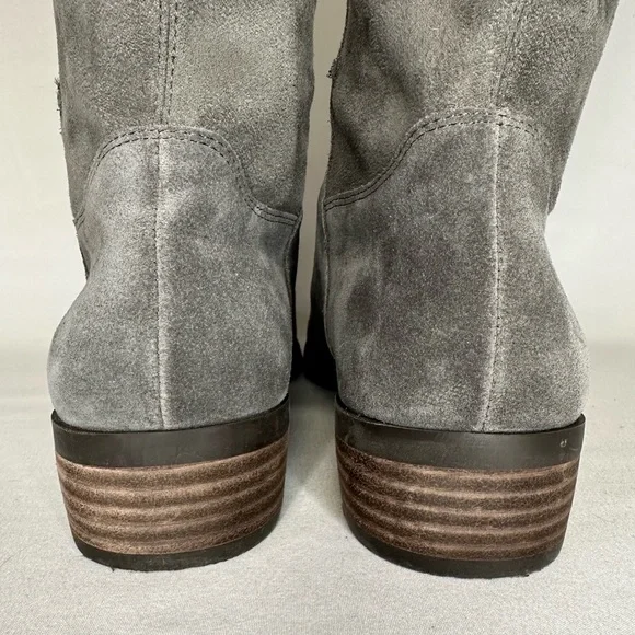 Sole Society Calypso Knee High Boots Suede Leather Gray Women’s Size 7 - Picture 4 of 10